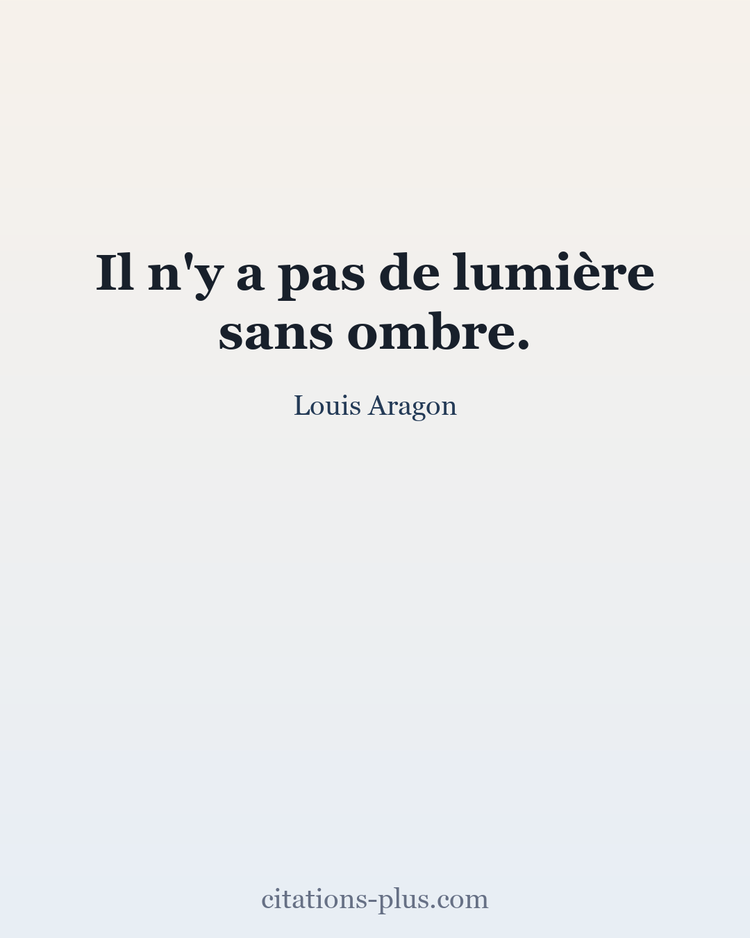 Carte Premium clair — Louis Aragon