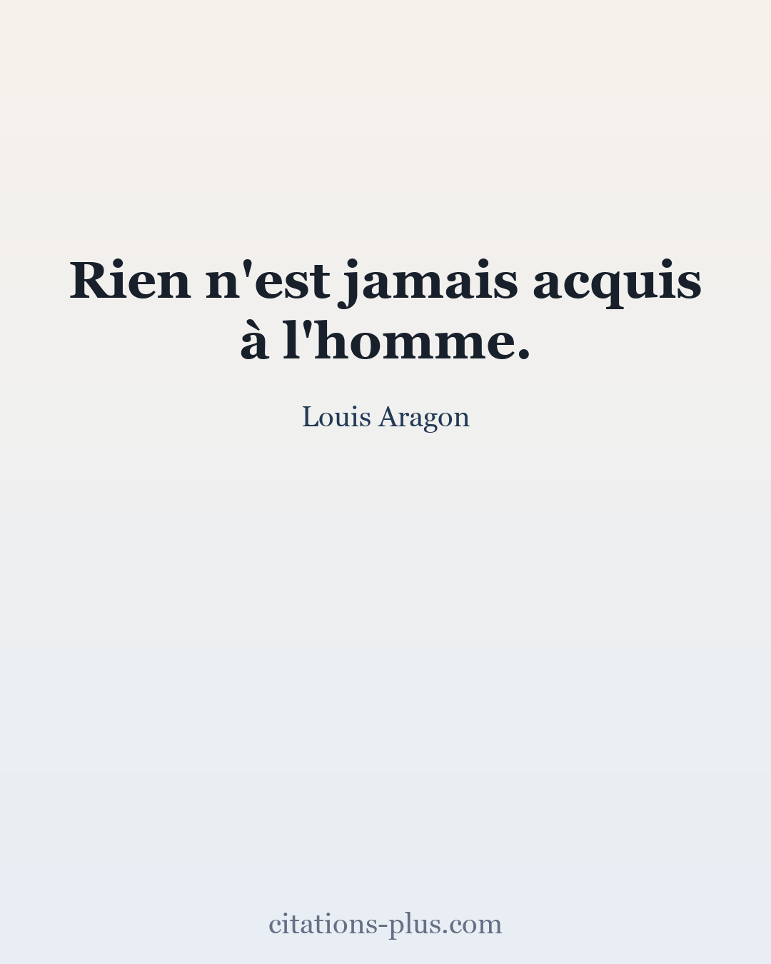 Carte Premium clair — Louis Aragon
