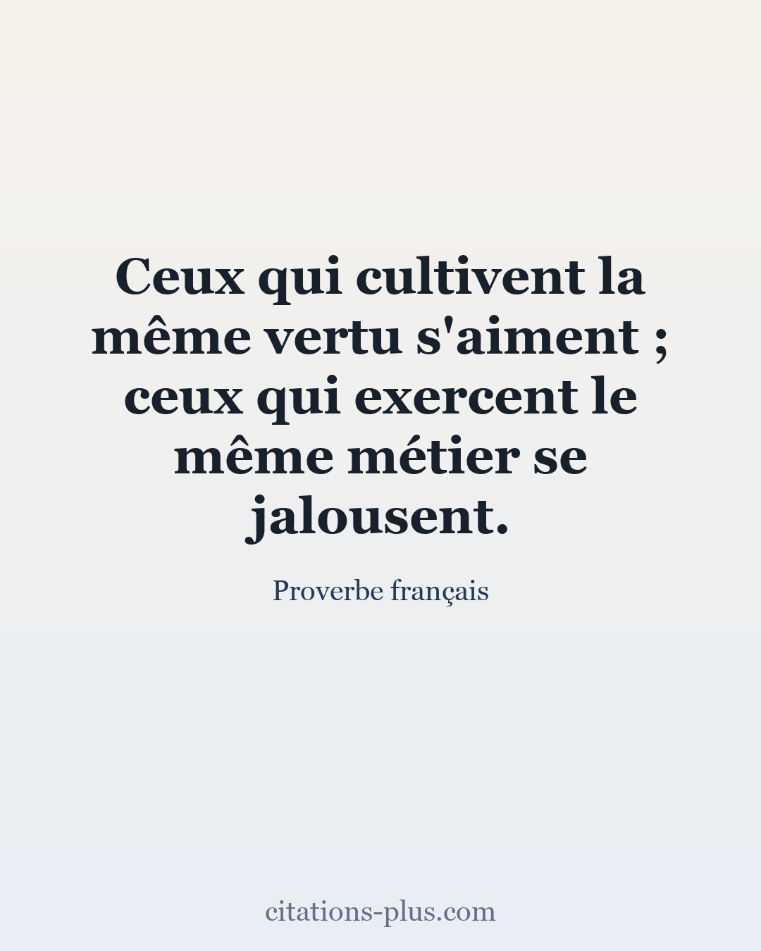 Carte Premium clair — Proverbe français