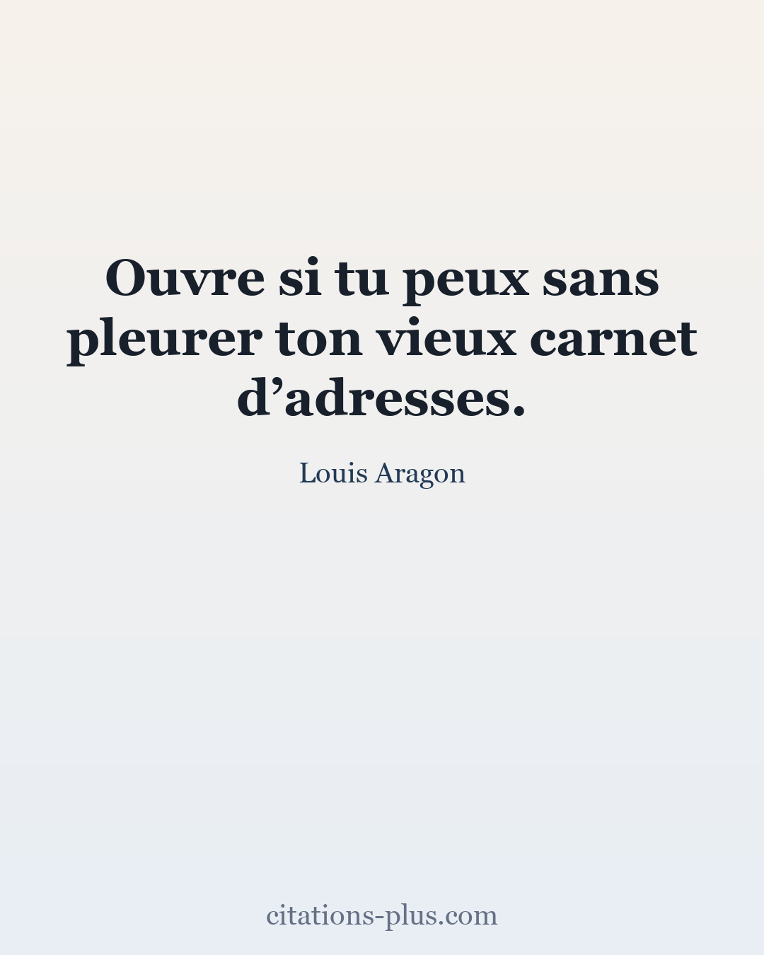 Carte Premium clair — Louis Aragon