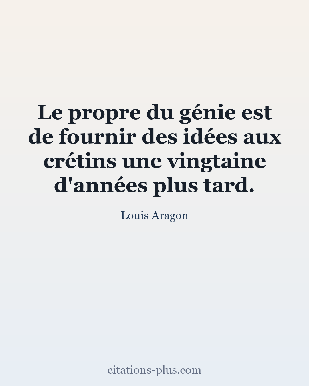 Carte Premium clair — Louis Aragon