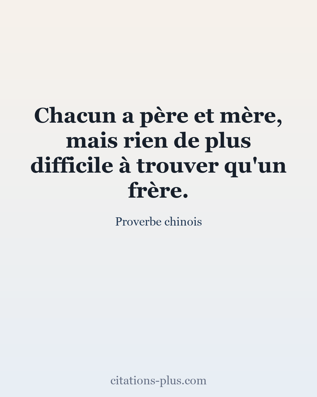 Carte Premium clair — Proverbe chinois