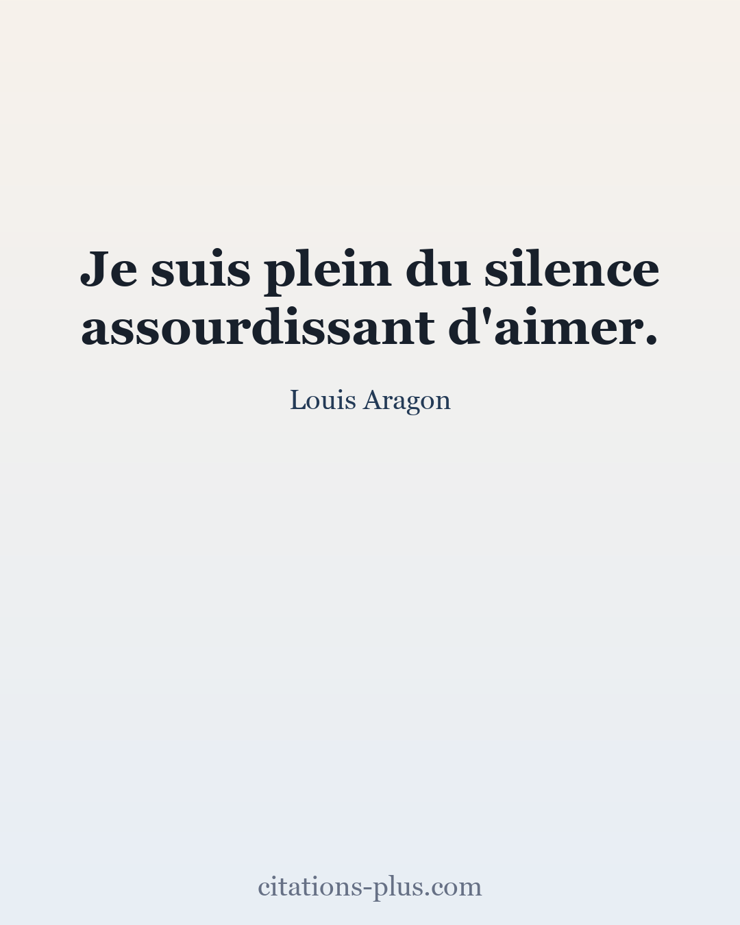 Carte Premium clair — Louis Aragon