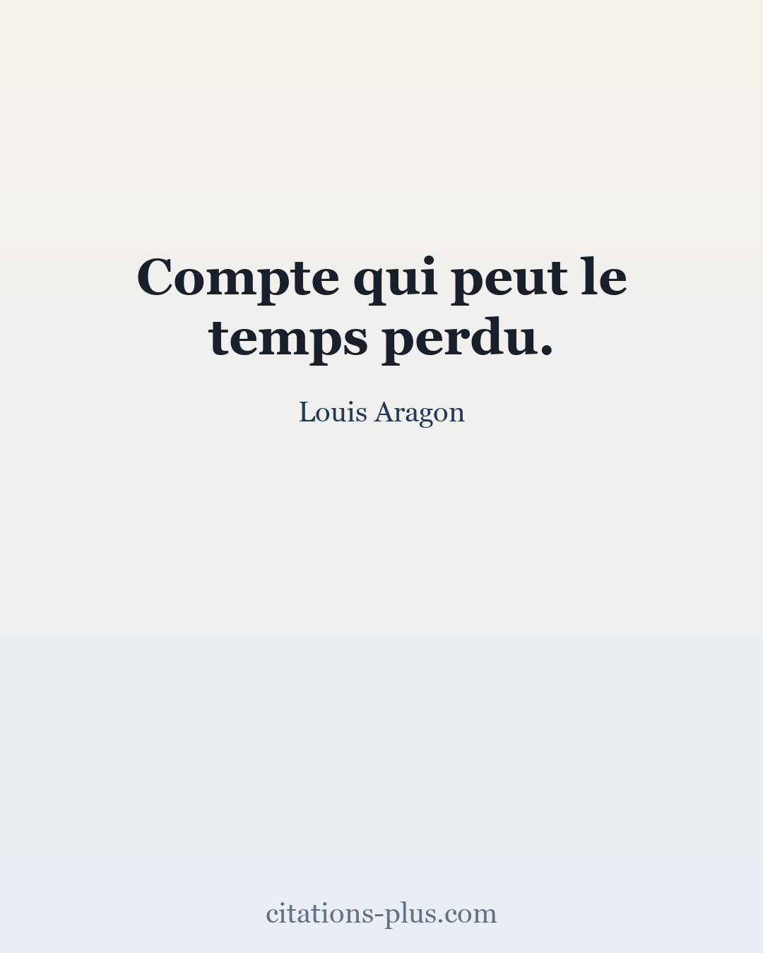 Carte Premium clair — Louis Aragon