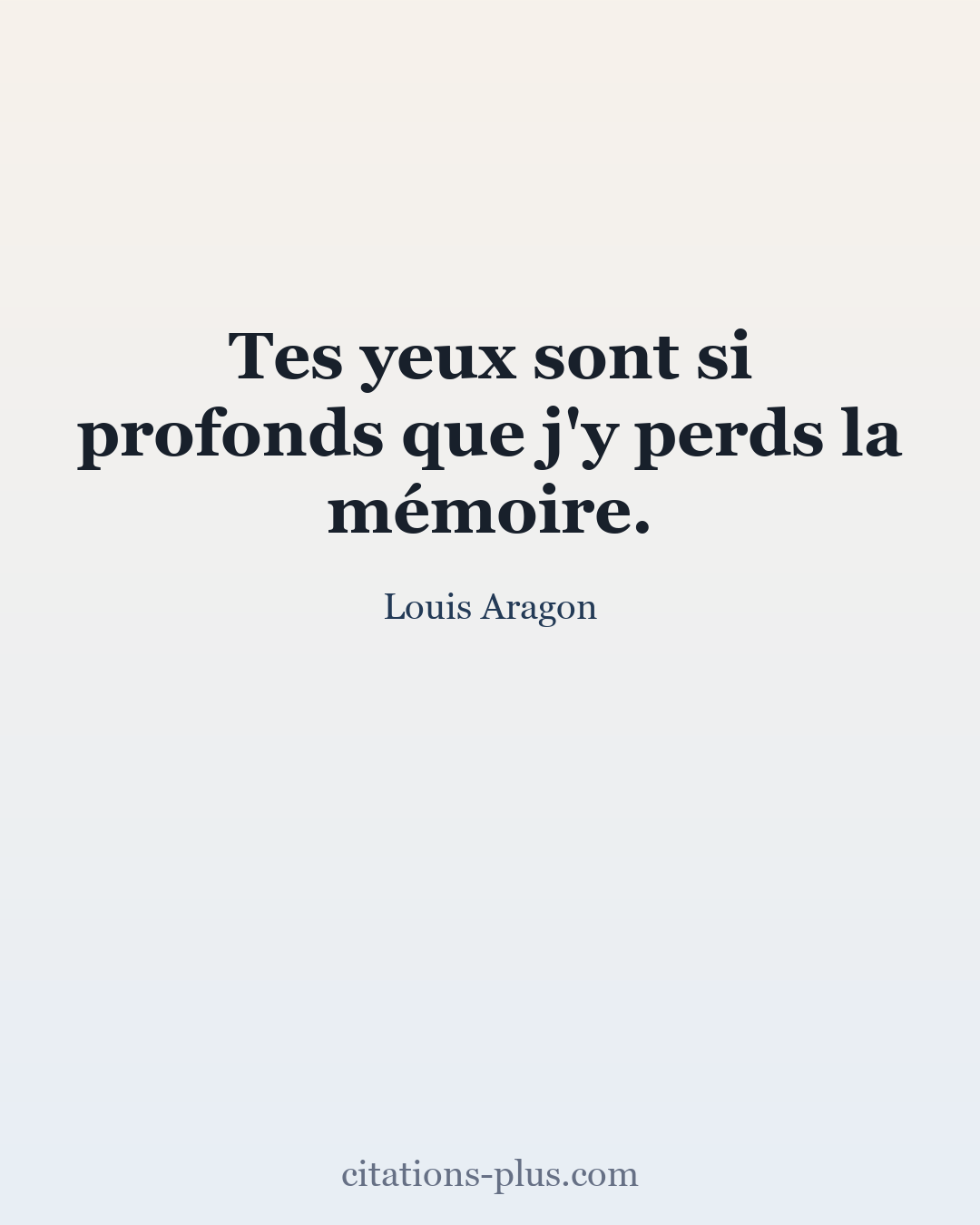 Carte Premium clair — Louis Aragon