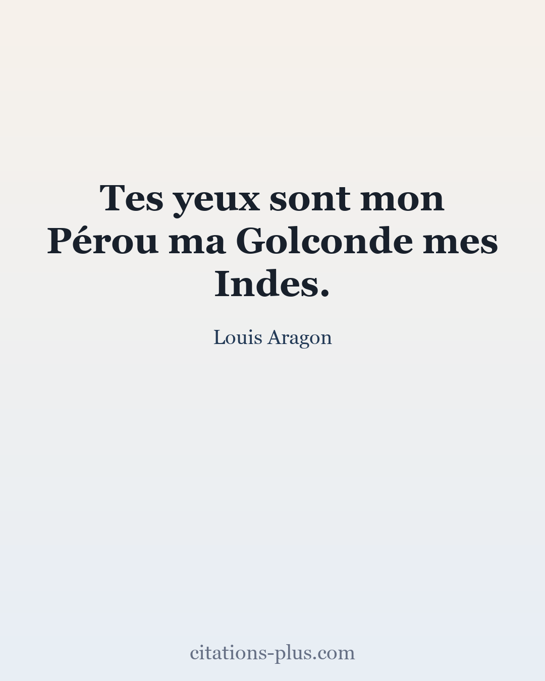 Carte Premium clair — Louis Aragon
