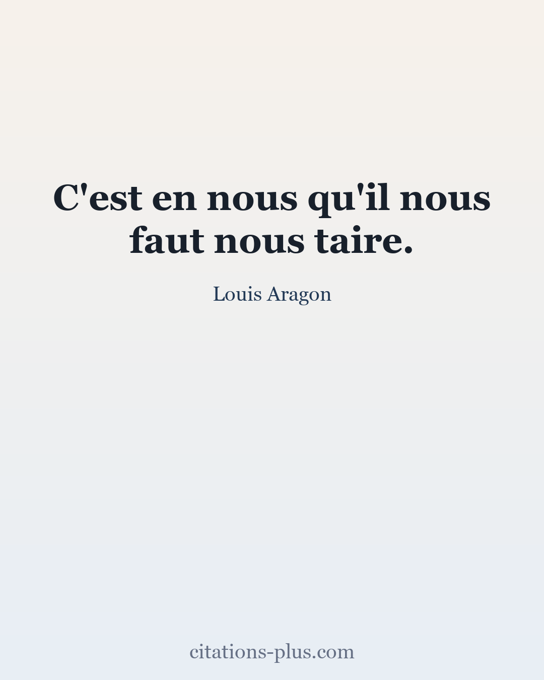Carte Premium clair — Louis Aragon