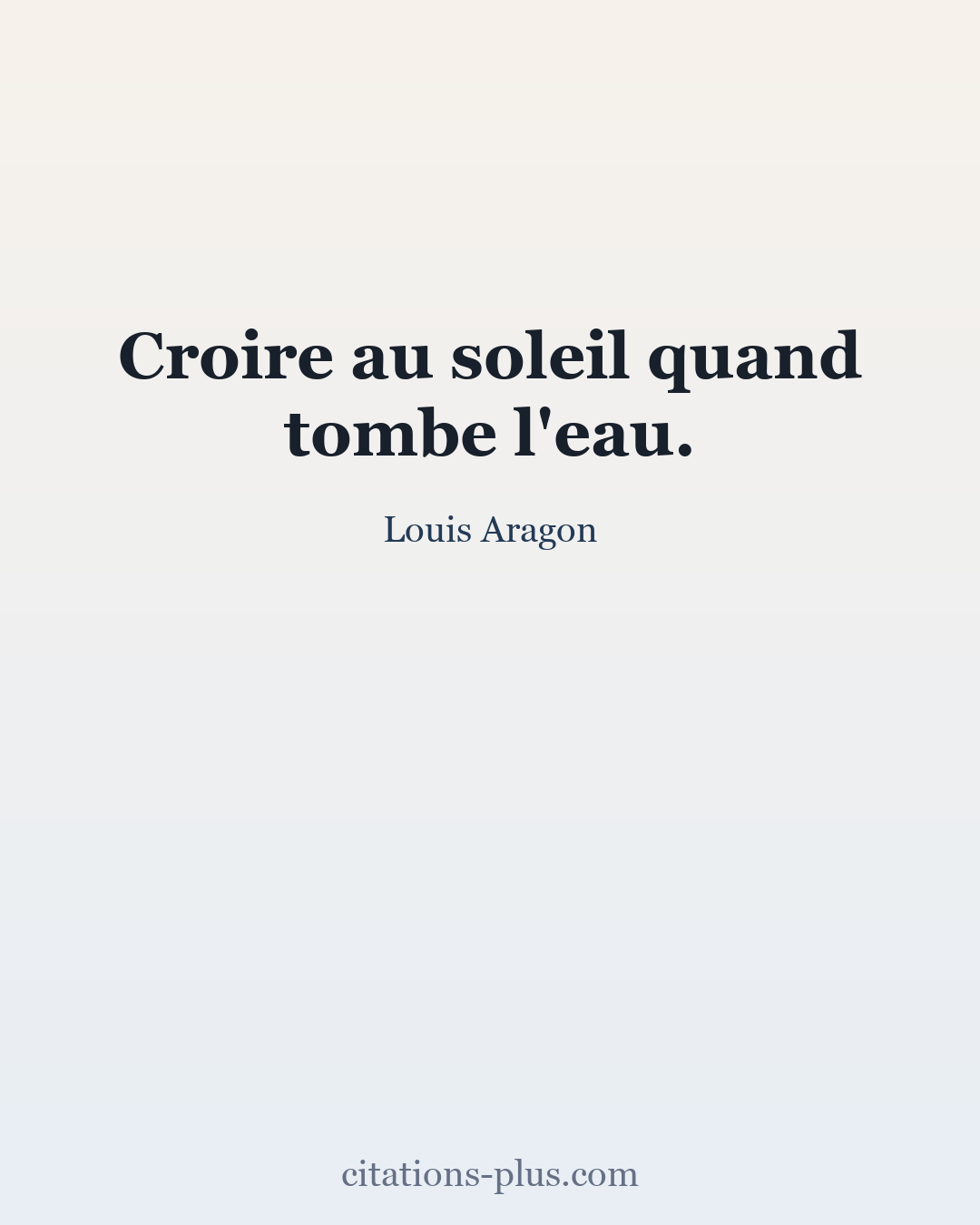 Carte Premium clair — Louis Aragon