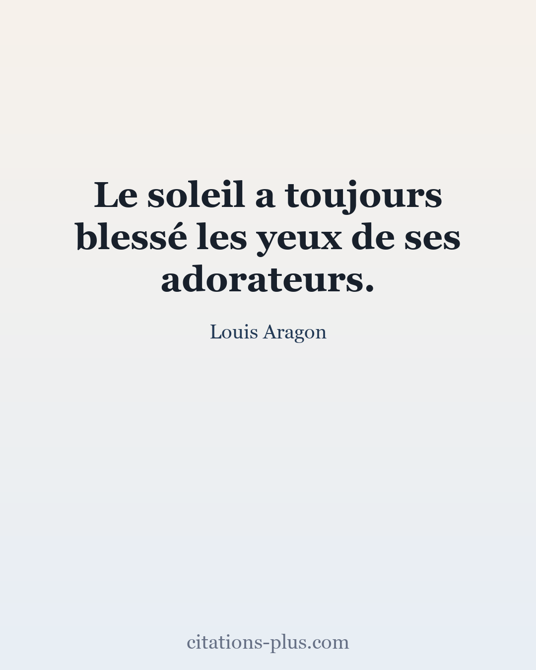 Carte Premium clair — Louis Aragon