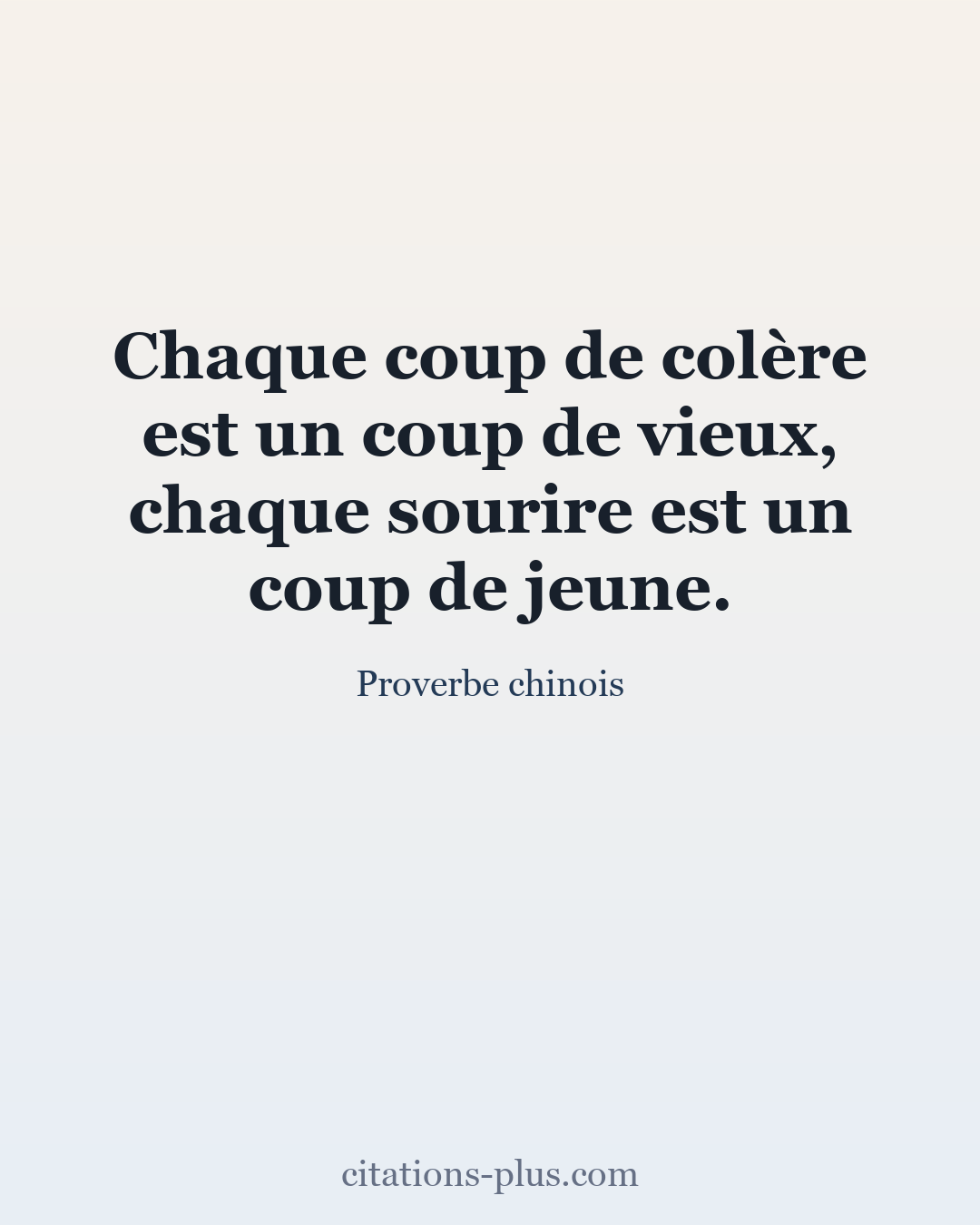 Carte Premium clair — Proverbe chinois