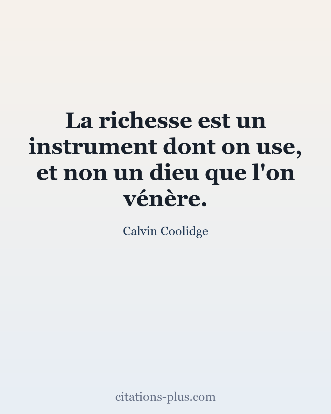 Carte Premium clair — Calvin Coolidge