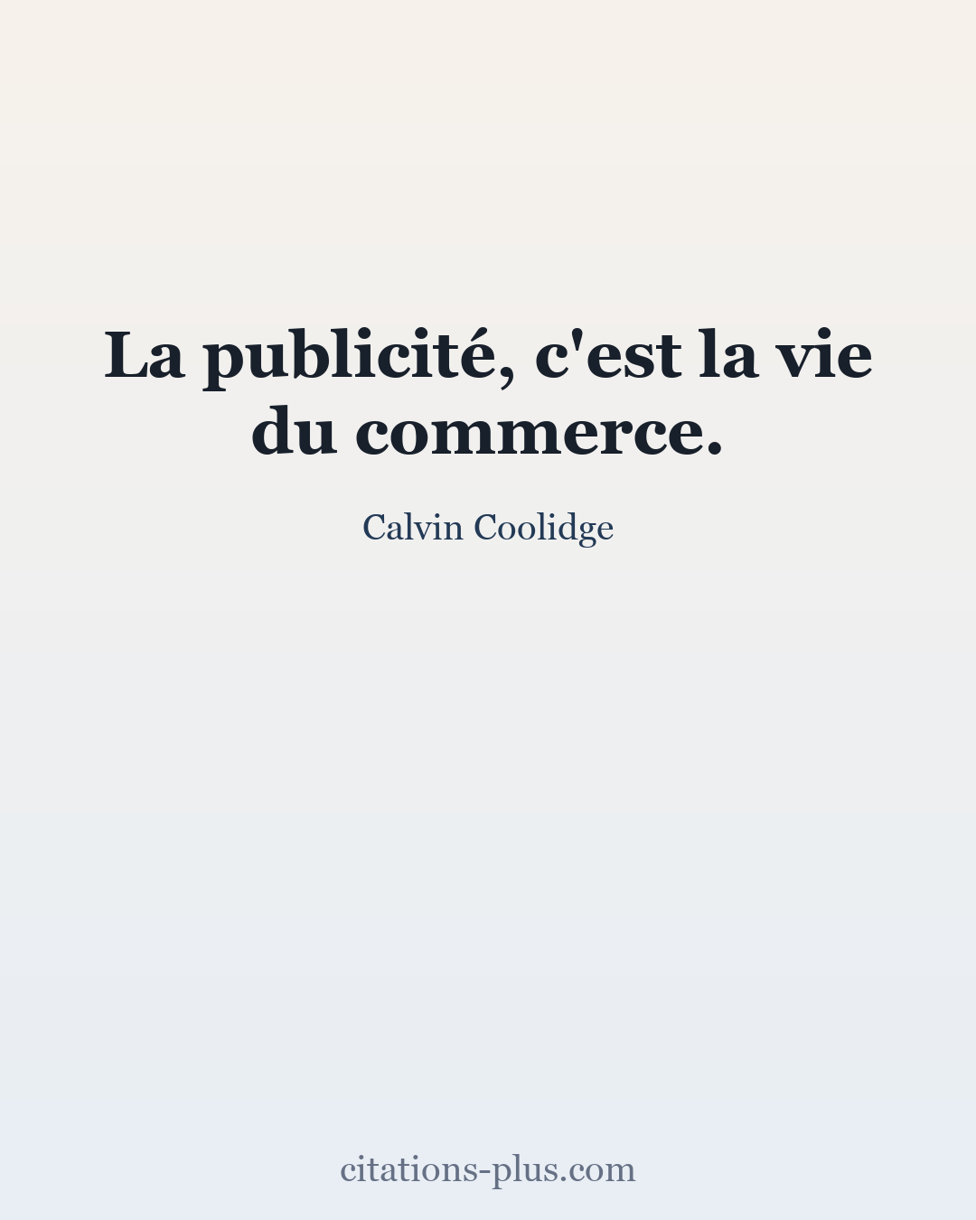 Carte Premium clair — Calvin Coolidge