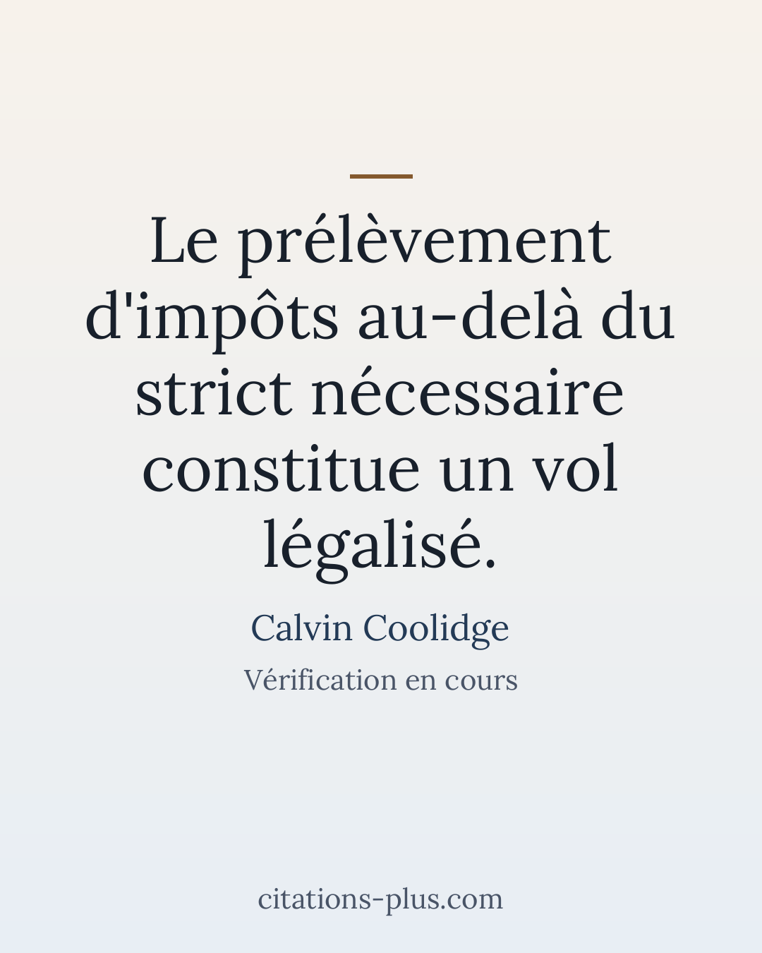 Carte Premium clair — Calvin Coolidge