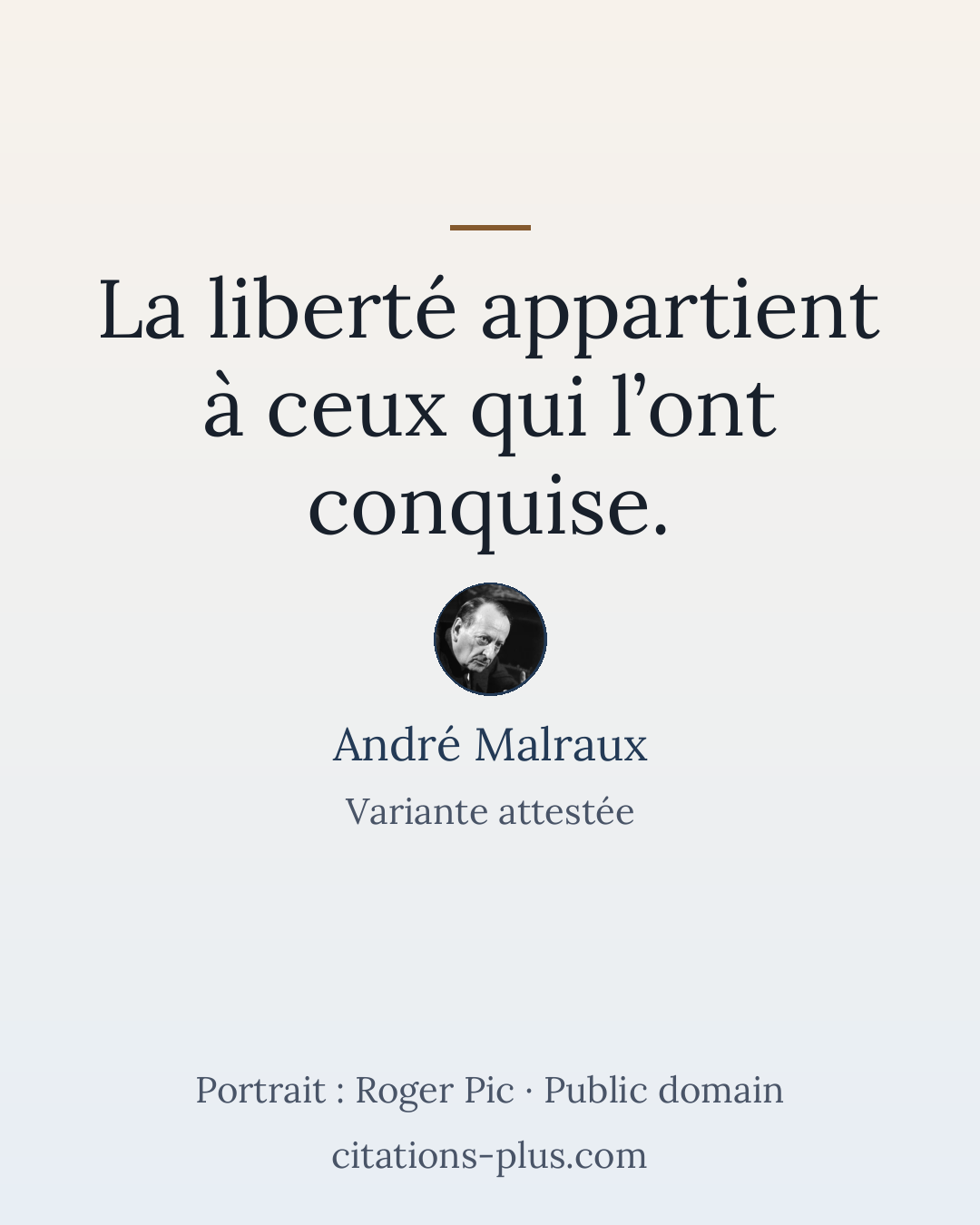 Carte Premium clair — André Malraux