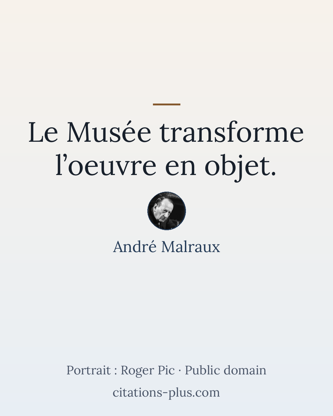 Carte Premium clair — André Malraux