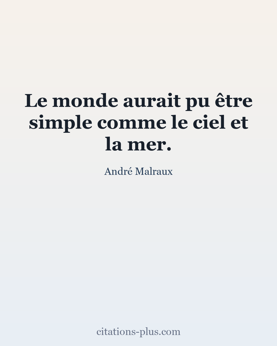 Carte Premium clair — André Malraux