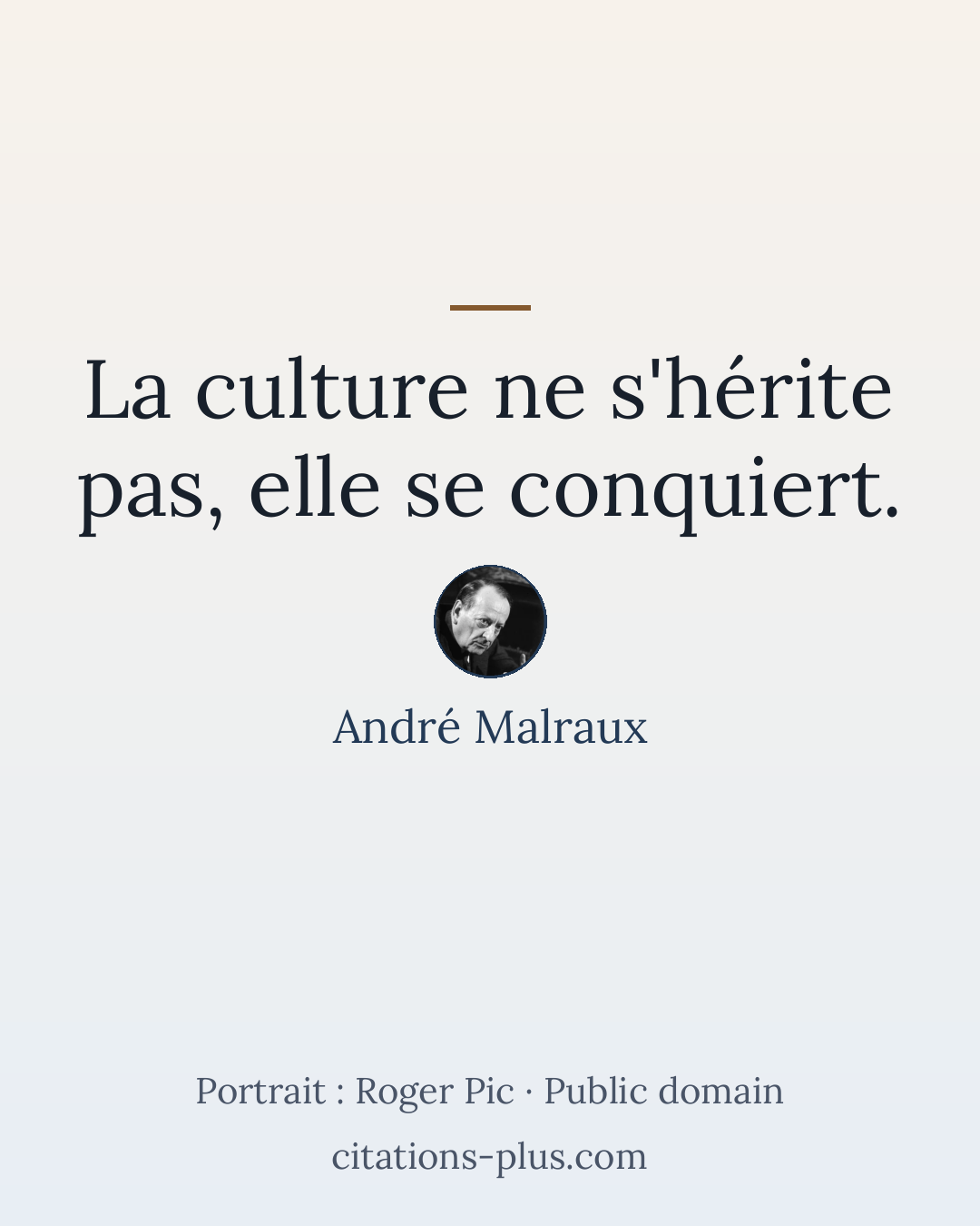 Carte Premium clair — André Malraux