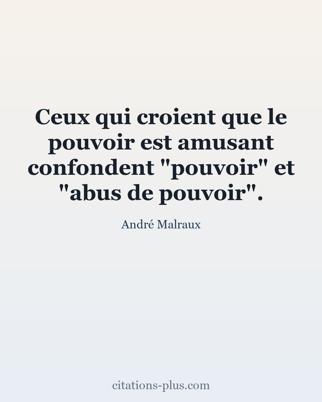 Carte Premium clair — André Malraux
