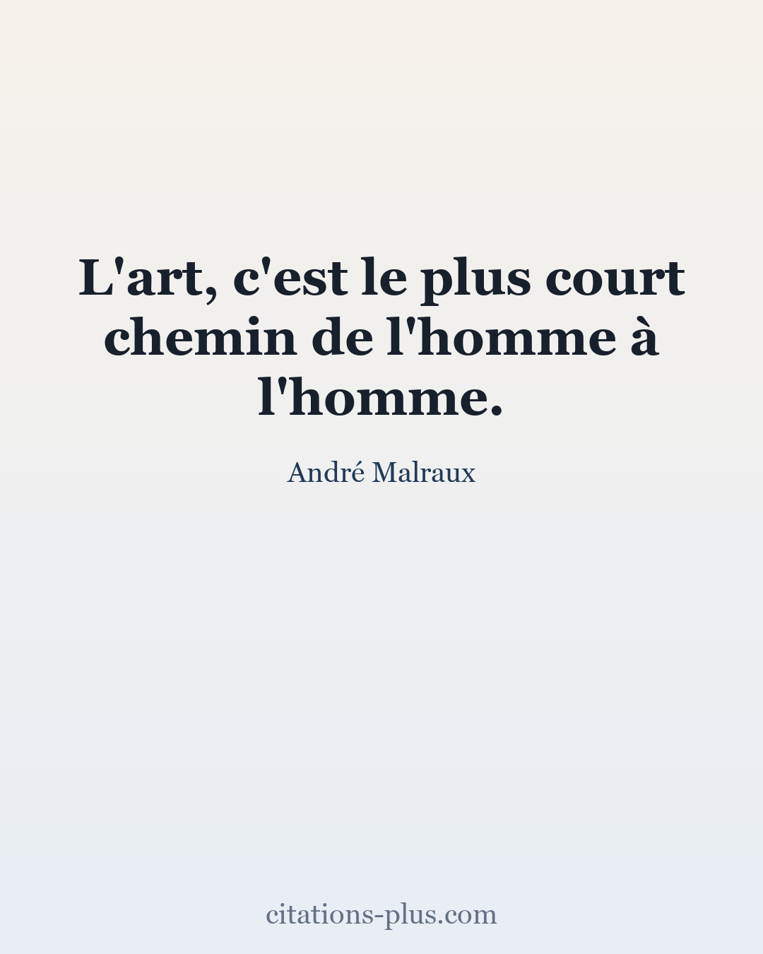 Carte Premium clair — André Malraux