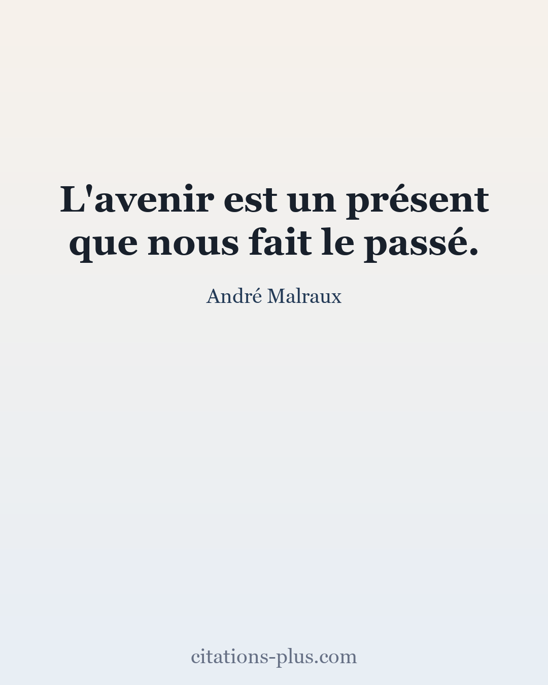 Carte Premium clair — André Malraux