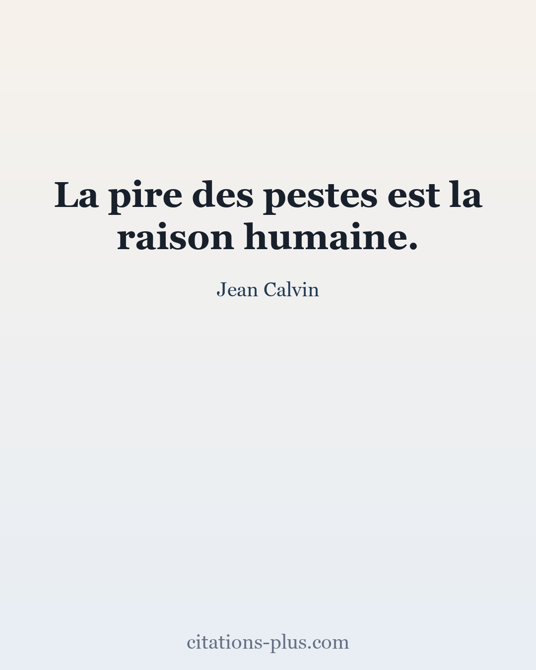 Carte Premium clair — Jean Calvin