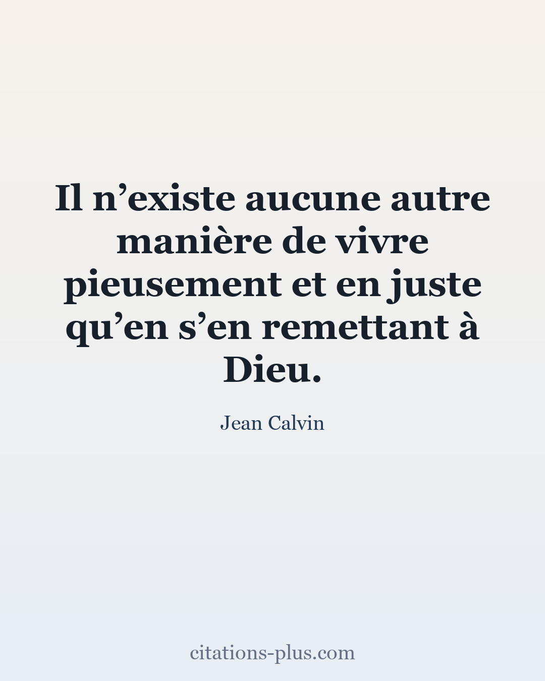 Carte Premium clair — Jean Calvin