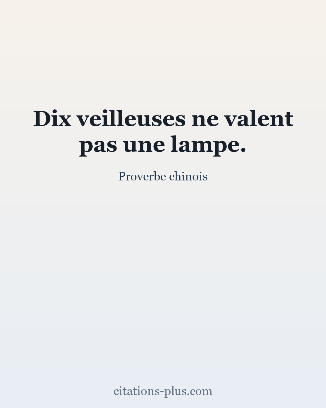 Carte Premium clair — Proverbe chinois