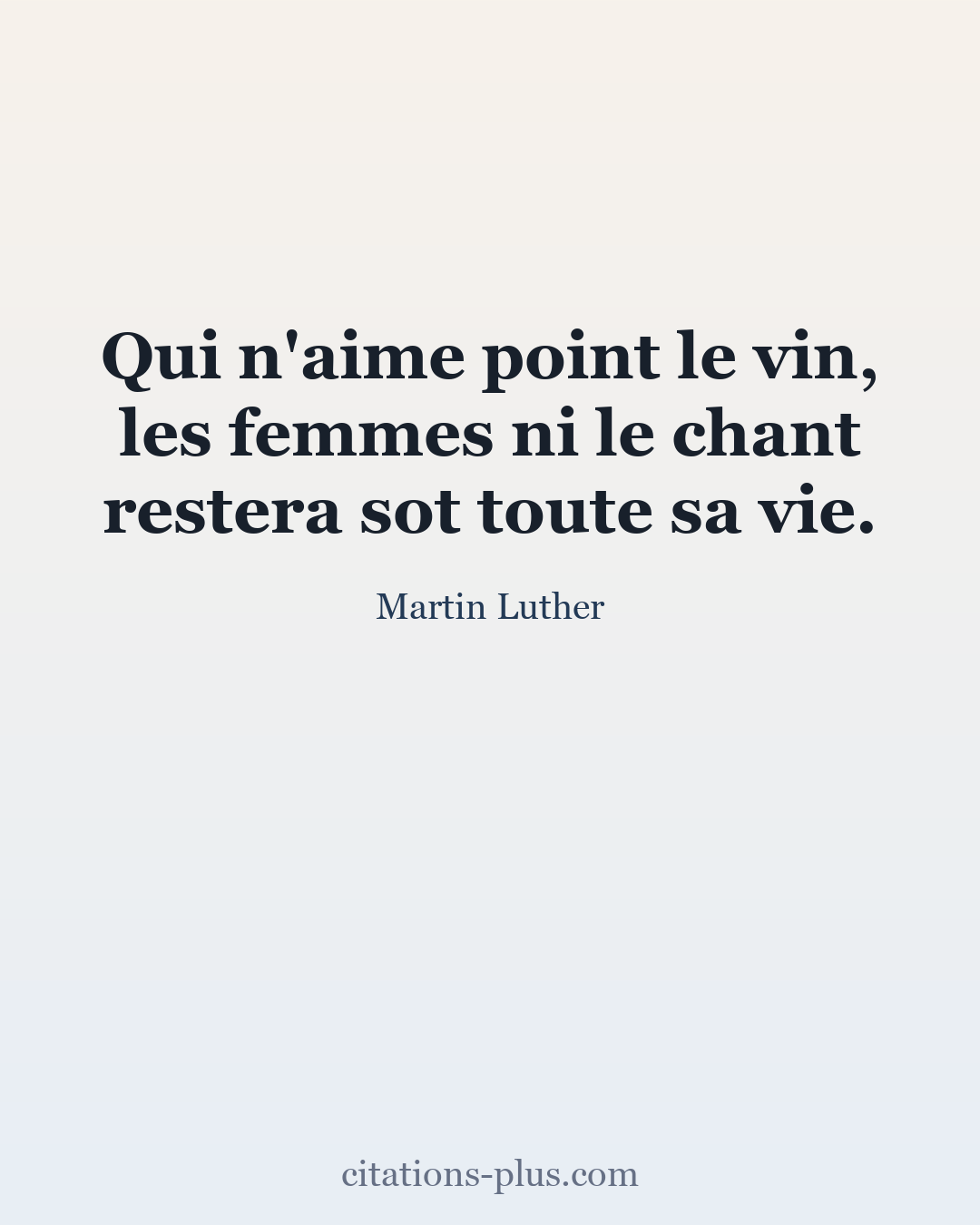 Carte Premium clair — Martin Luther