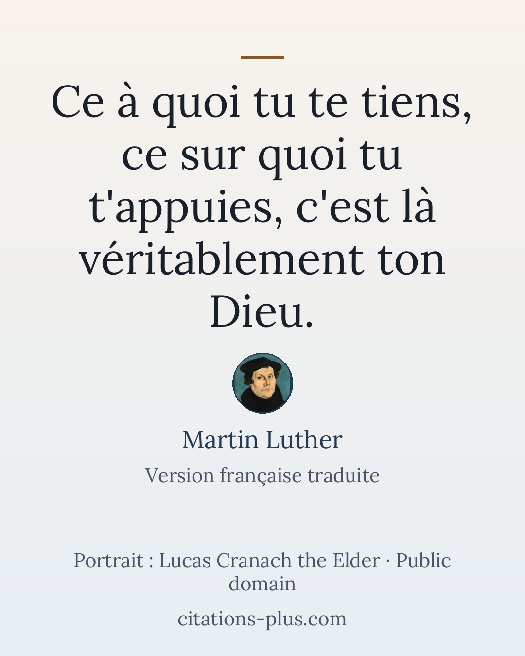 Carte Premium clair — Martin Luther