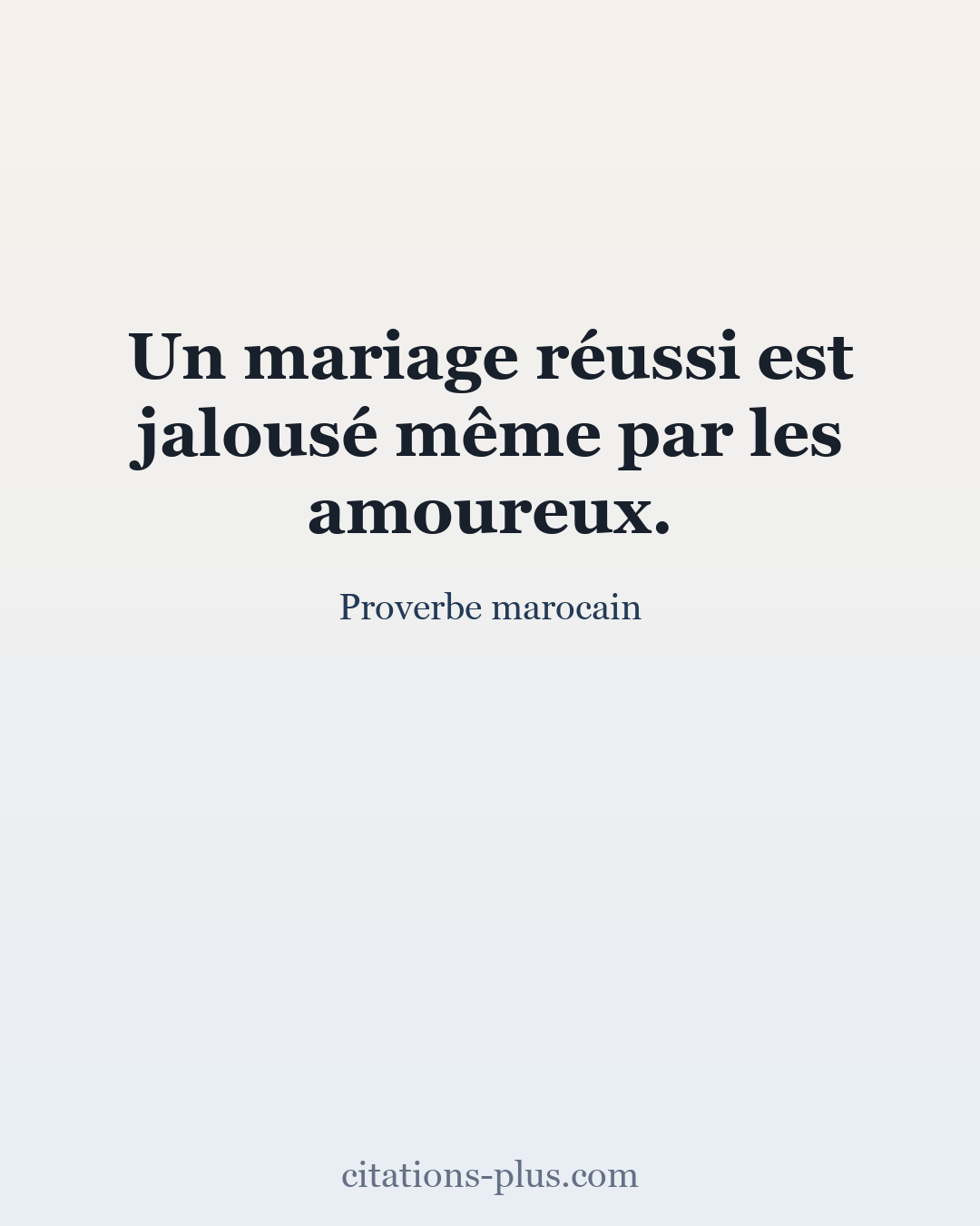 Carte Premium clair — Proverbe marocain
