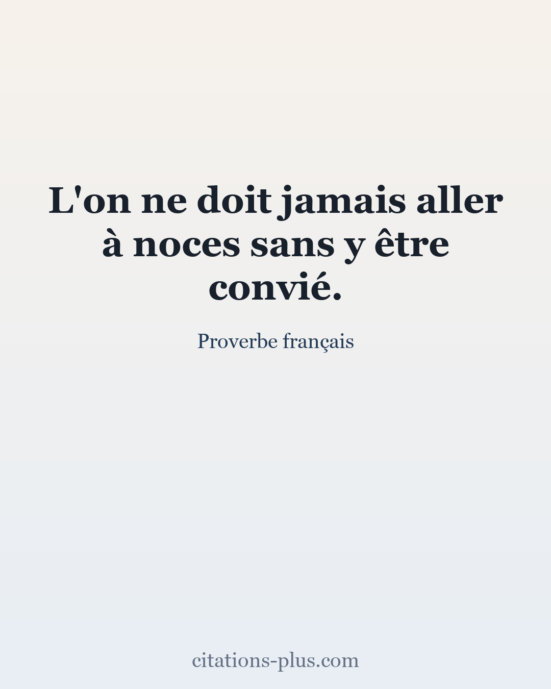 Carte Premium clair — Proverbe français
