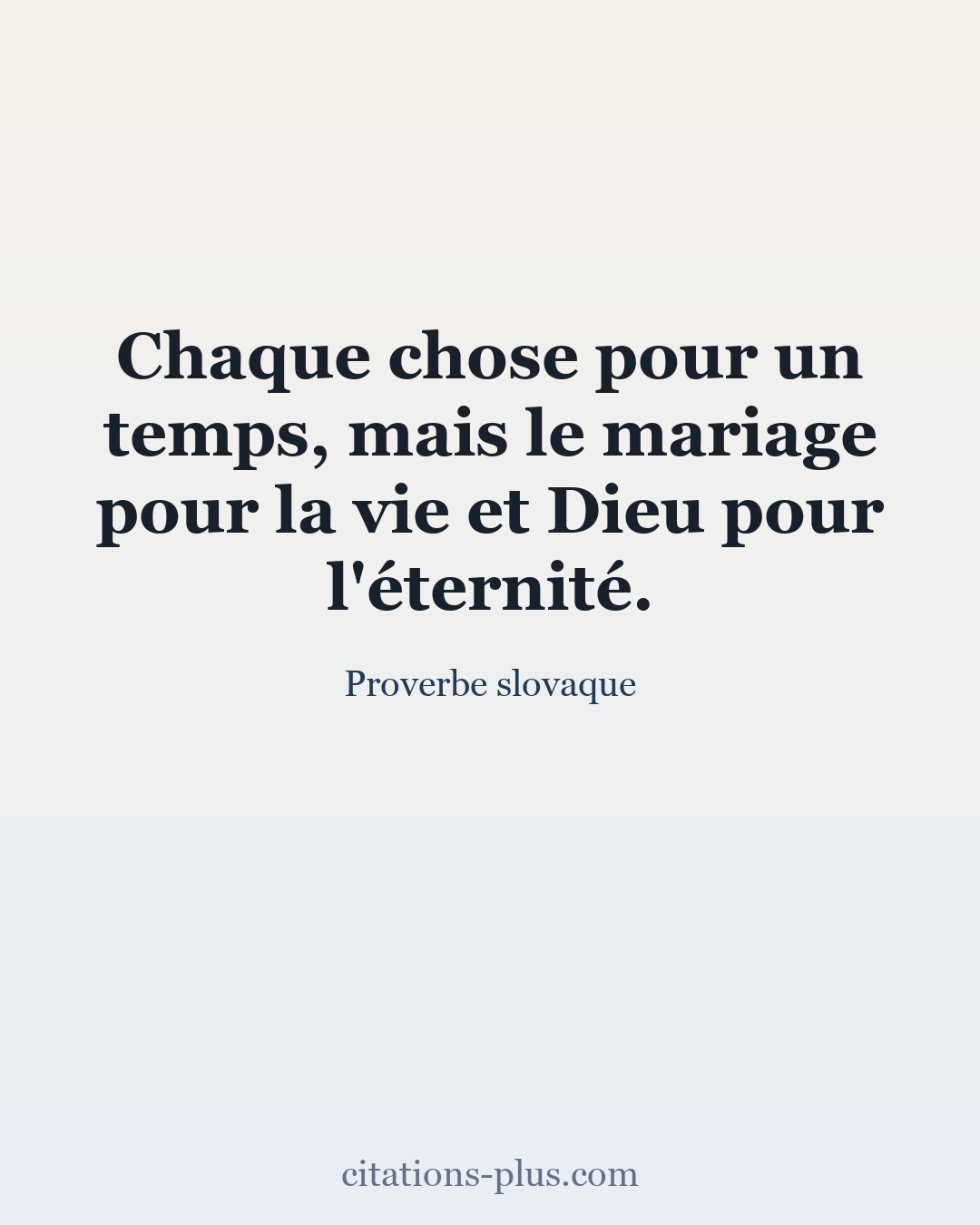 Carte Premium clair — Proverbe slovaque