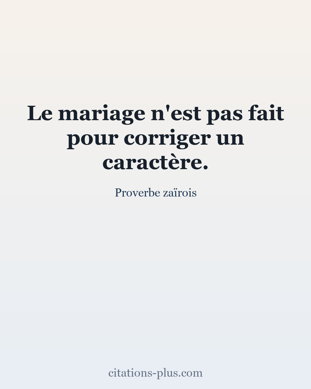 Carte Premium clair — Proverbe zaïrois