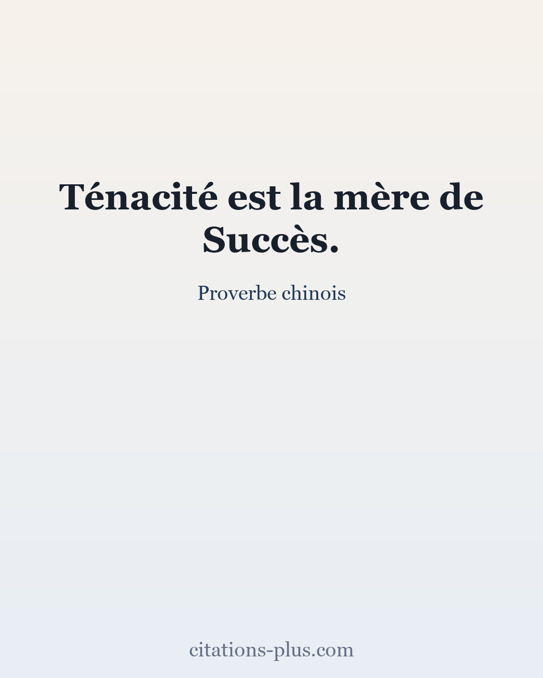 Carte Premium clair — Proverbe chinois
