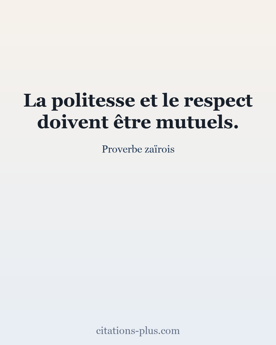 Carte Premium clair — Proverbe zaïrois