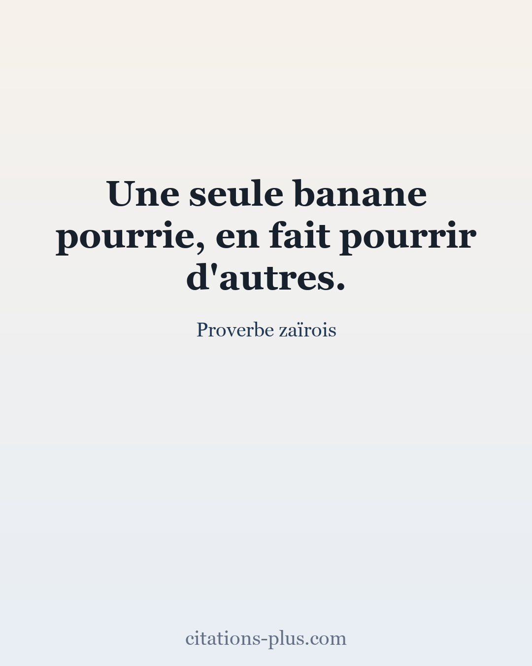 Carte Premium clair — Proverbe zaïrois