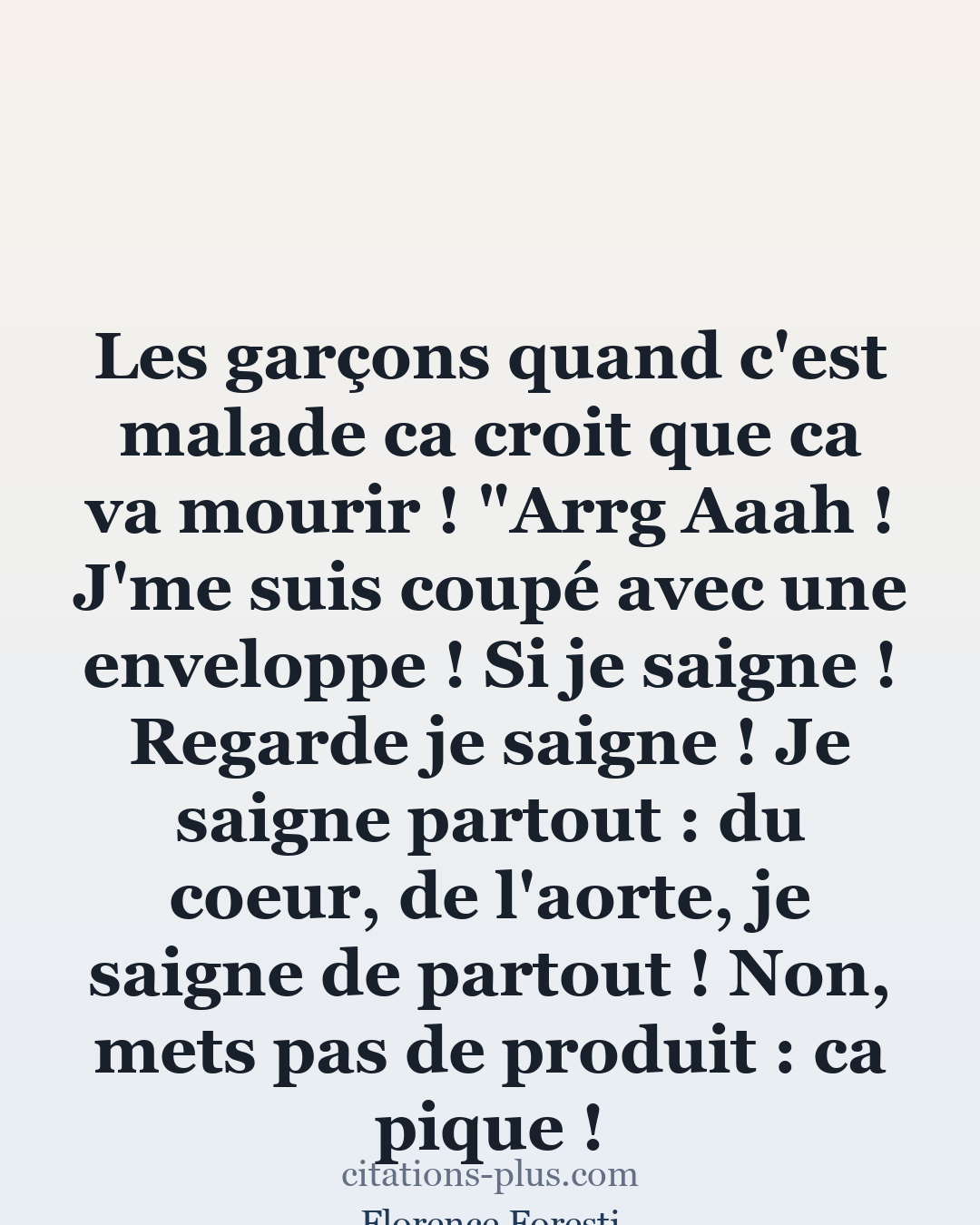 Carte Premium clair — Florence Foresti