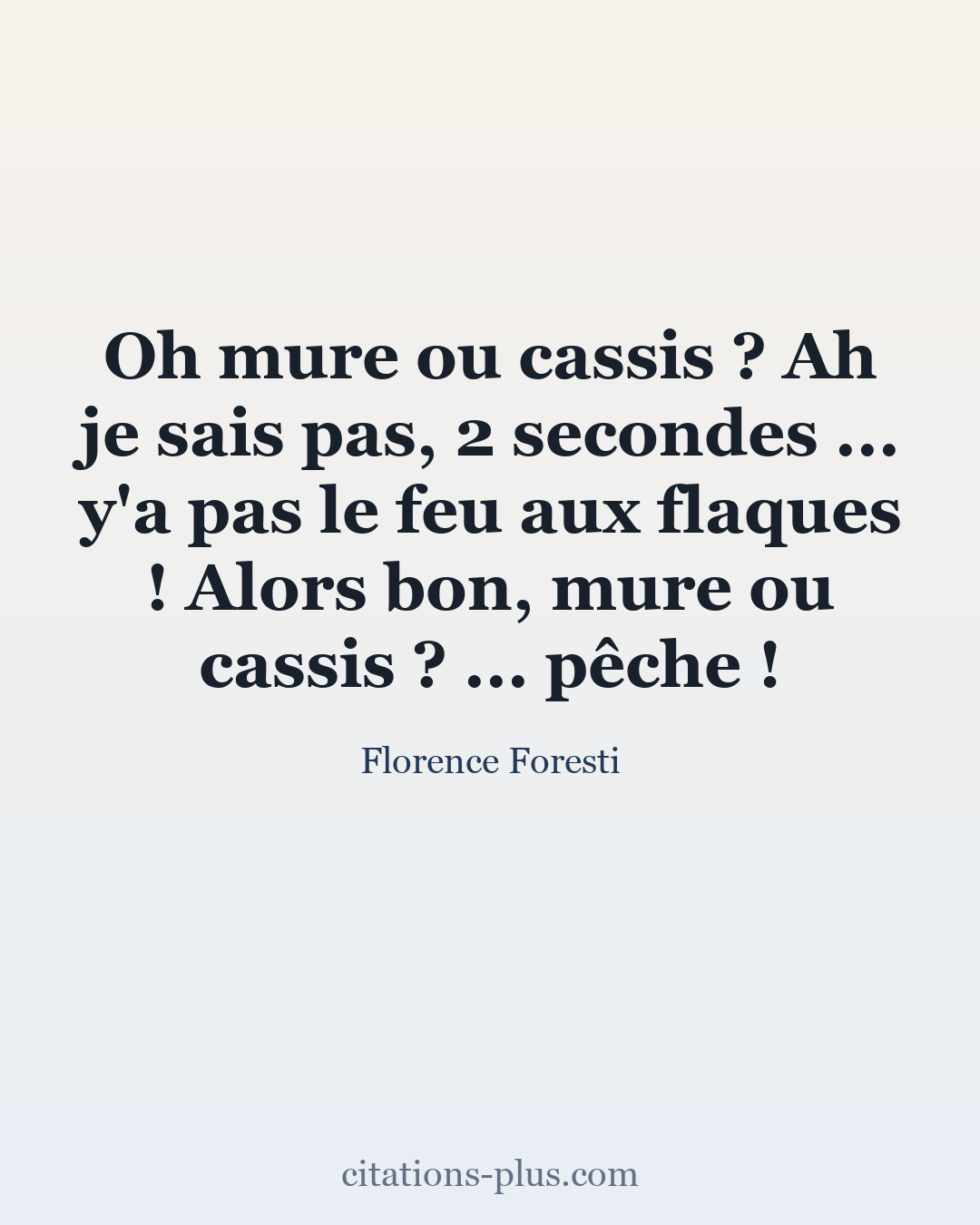 Carte Premium clair — Florence Foresti