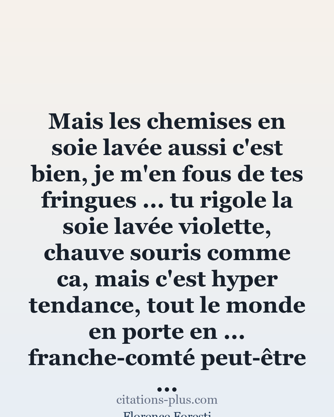 Carte Premium clair — Florence Foresti
