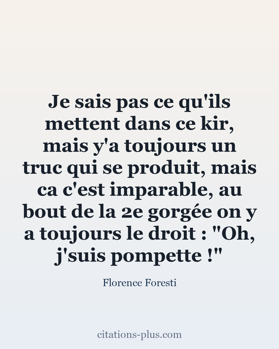 Carte Premium clair — Florence Foresti