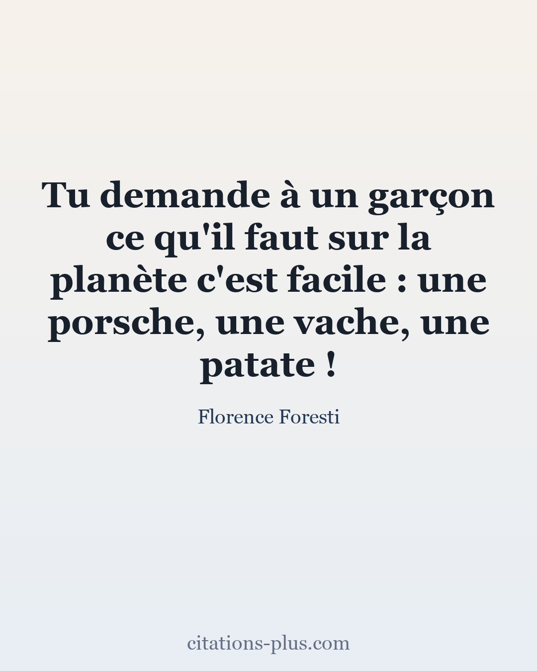 Carte Premium clair — Florence Foresti