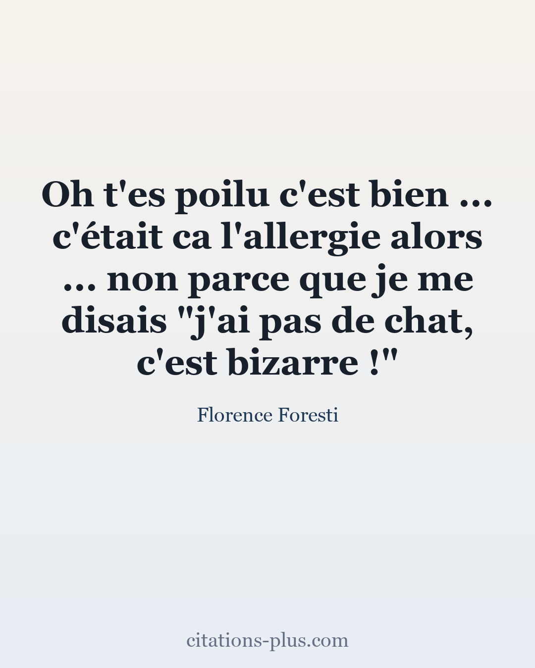 Carte Premium clair — Florence Foresti