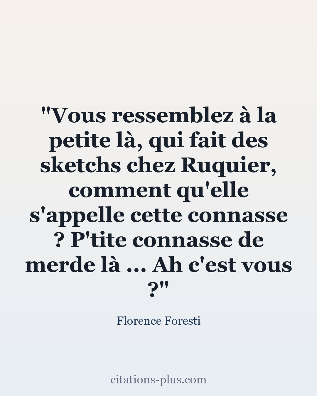 Carte Premium clair — Florence Foresti