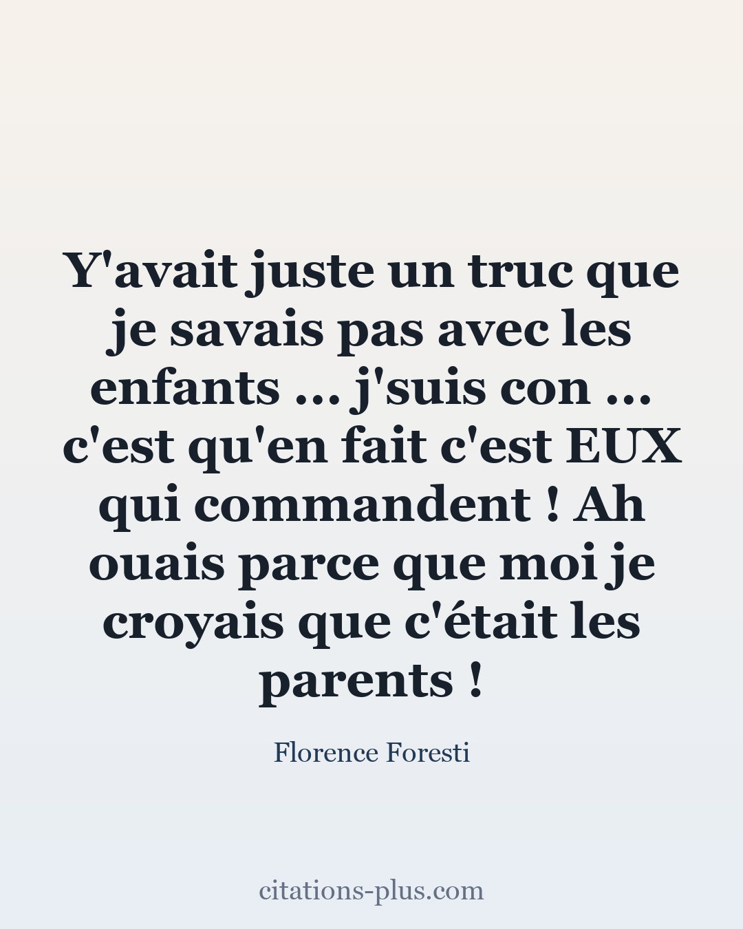 Carte Premium clair — Florence Foresti