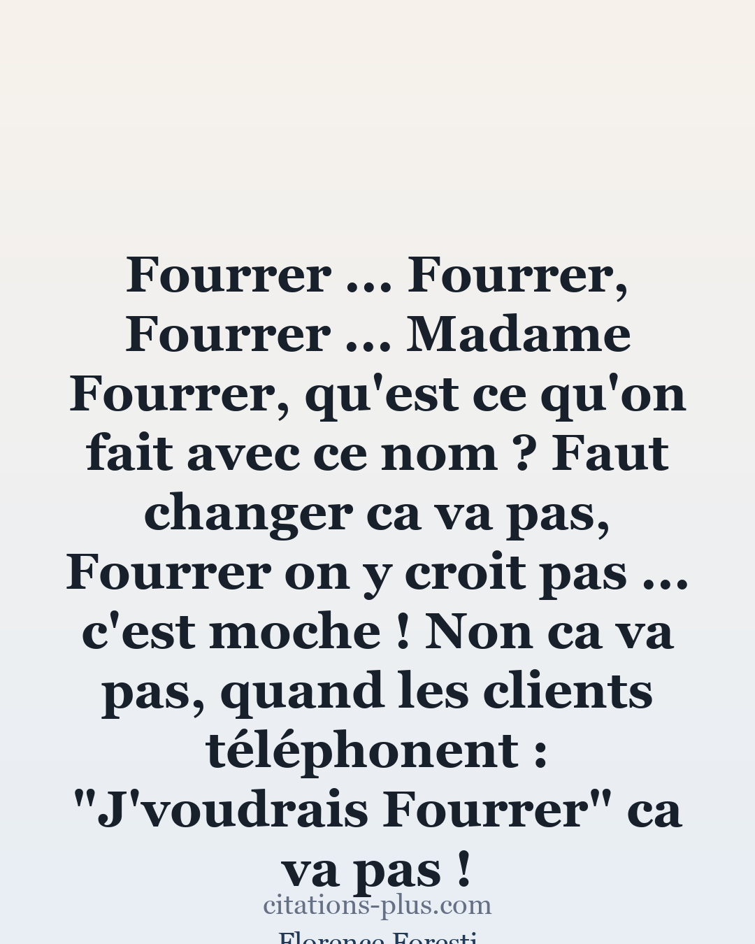 Carte Premium clair — Florence Foresti