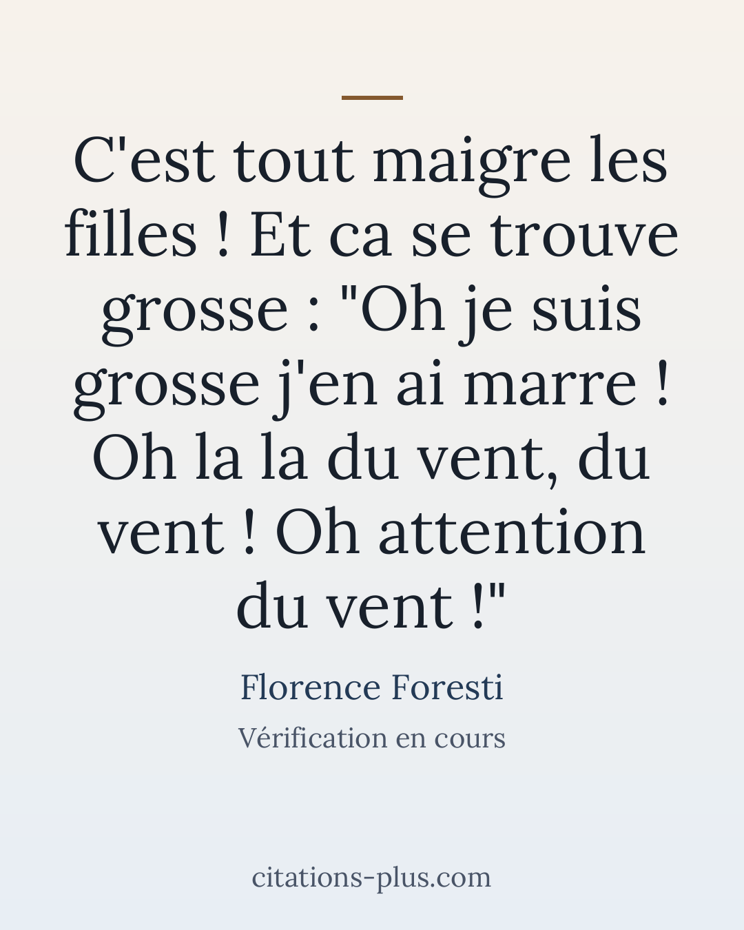 Carte Premium clair — Florence Foresti