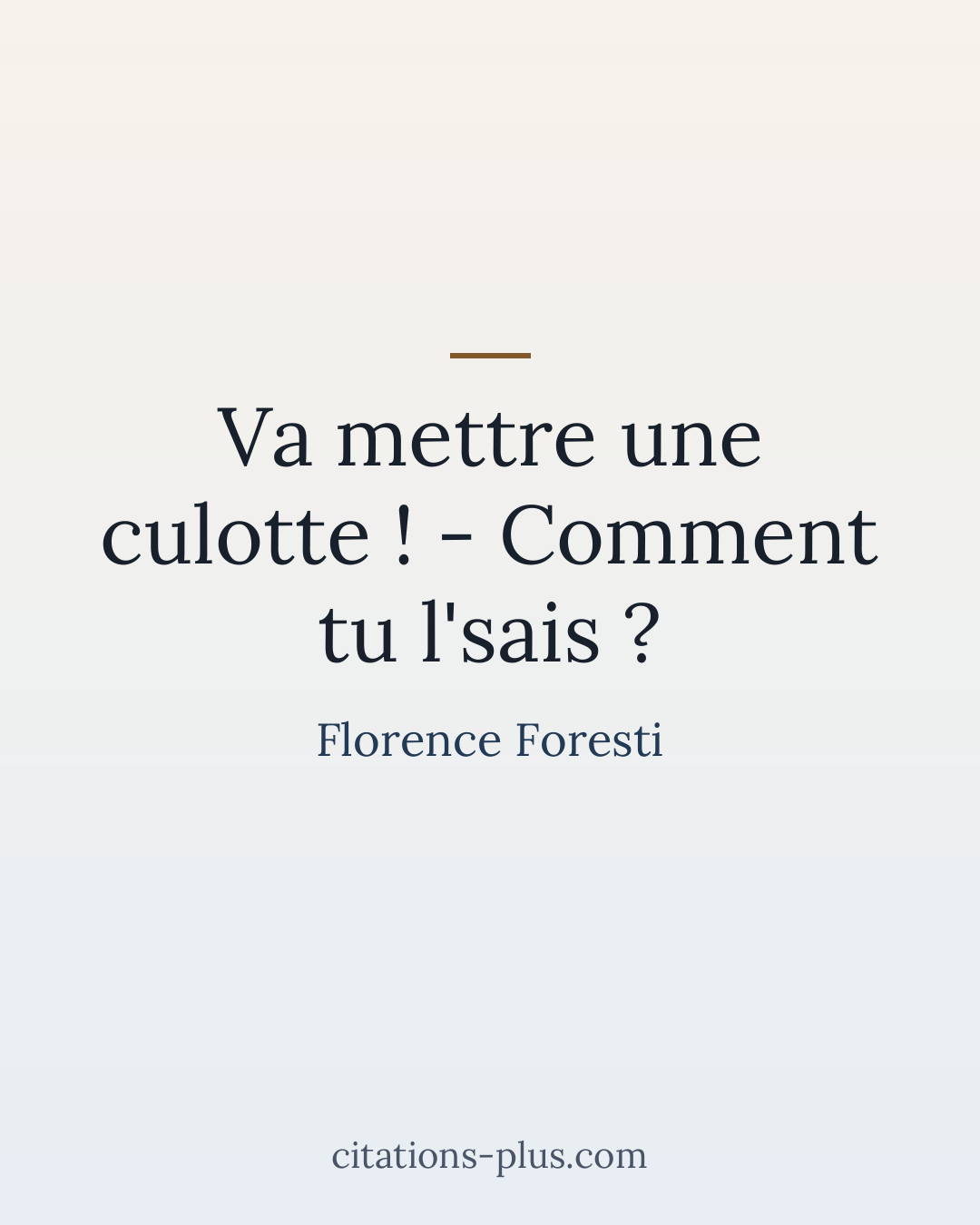 Carte Premium clair — Florence Foresti