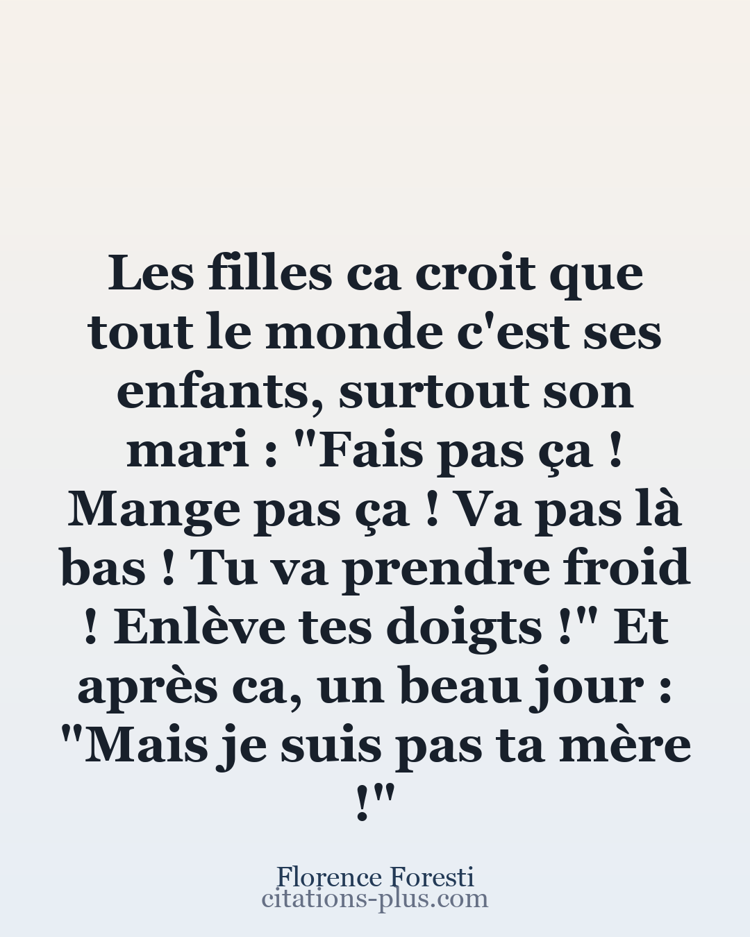 Carte Premium clair — Florence Foresti
