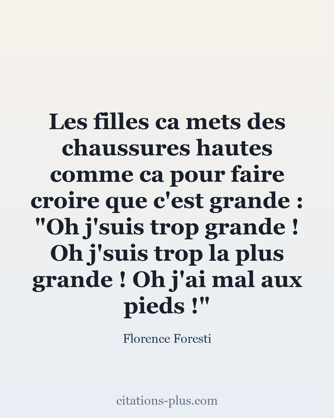 Carte Premium clair — Florence Foresti