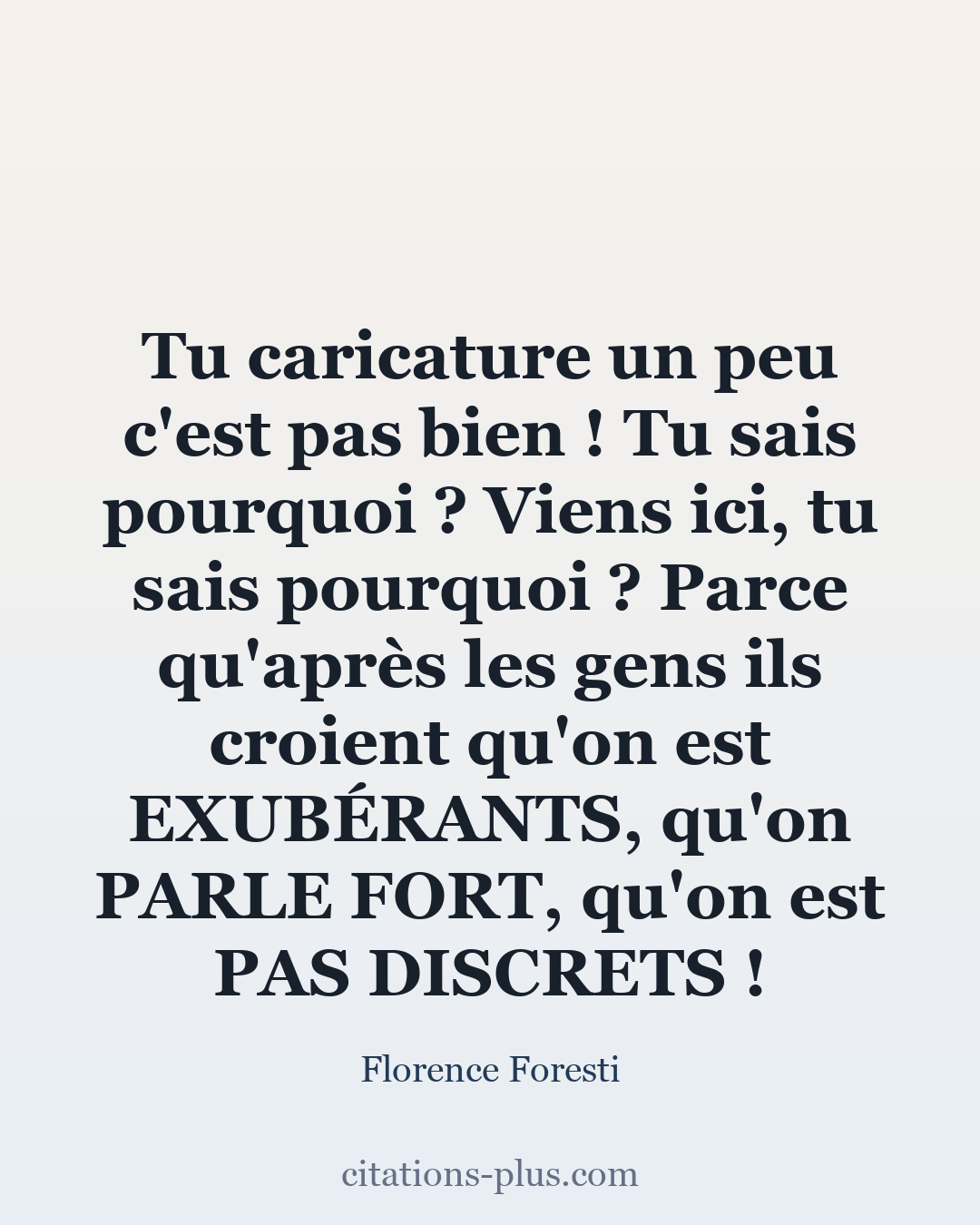 Carte Premium clair — Florence Foresti
